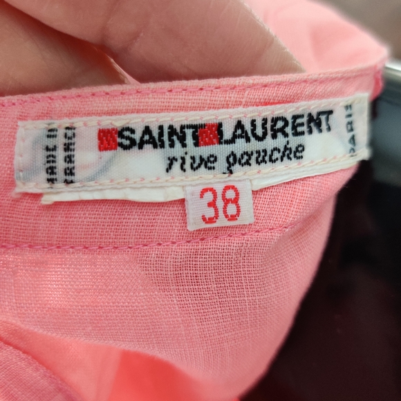 YSL Rive Gauche Vintage Linen Blouse - Picture 4 of 9